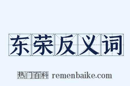 东荣反义词是什么意思的图片